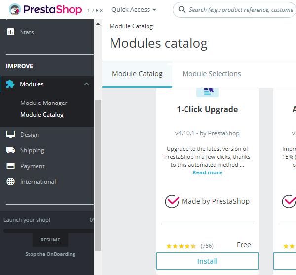 Aviso 17/11/2020 - Instalación módulo actualizaciones Prestashop