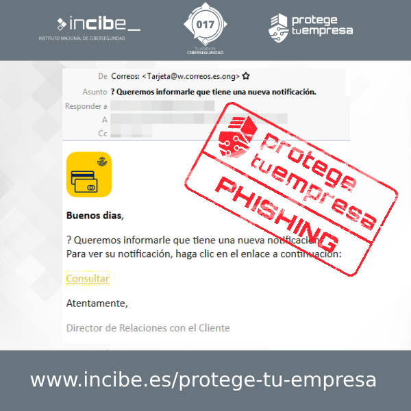 Aviso de seguridad 24/11/2020 - Phishing Correos