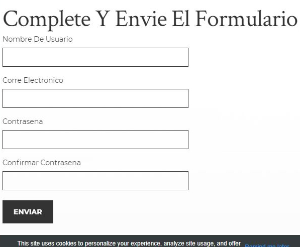 Formulario para robar los datos de acceso al correo empresarial