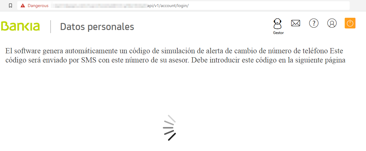 Bankia web de carga