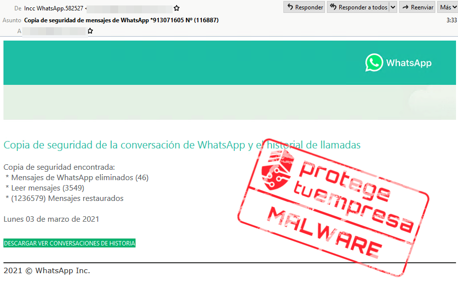 correo whatsapp