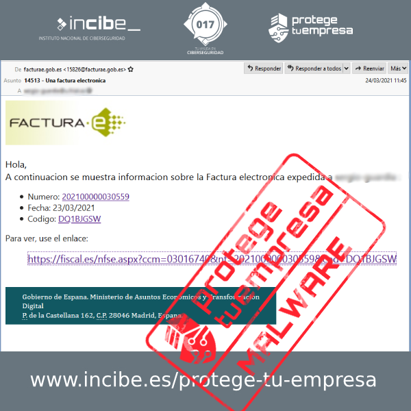 kiwi Retencion Pedicab El MAETD no te ha enviado una factura electrónica. No la descargues, ¡es  malware! | INCIBE