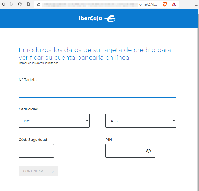 Solicitud de tarjeta de crédito