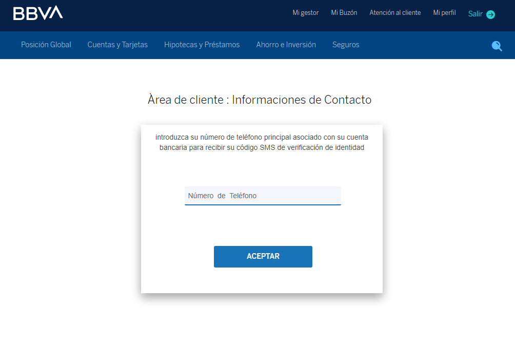 Solicitud de número de teléfono