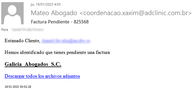 phishing de Galicia Abogados