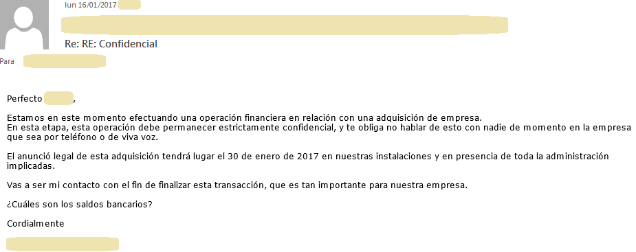 Fraude del CEO respuesta fraude