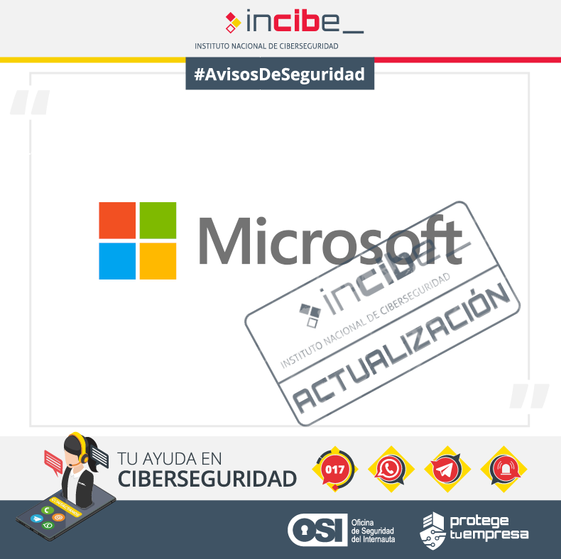 Logo Microsoft con sello y marco de PtE