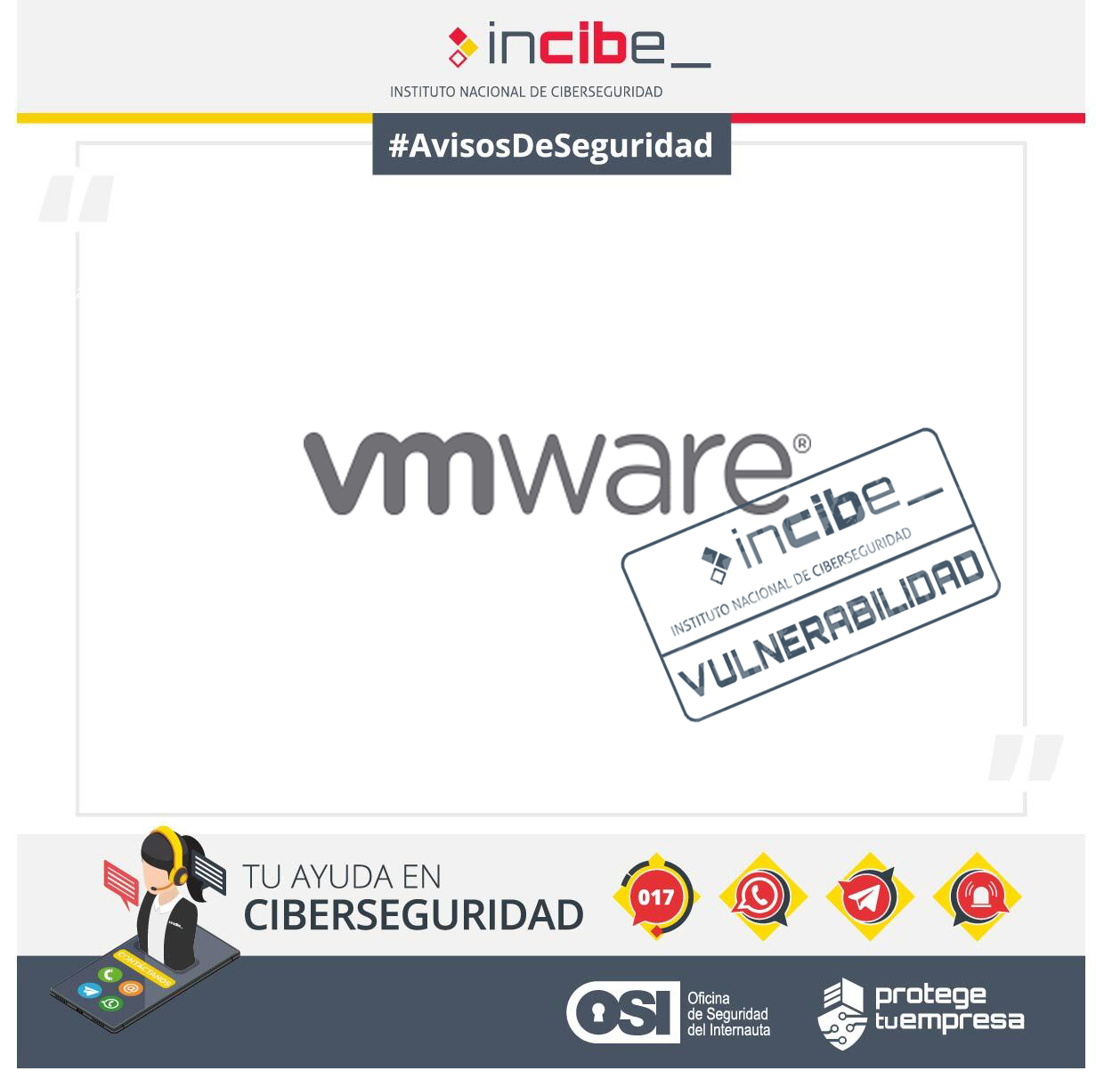 logo VMware con sello y marco