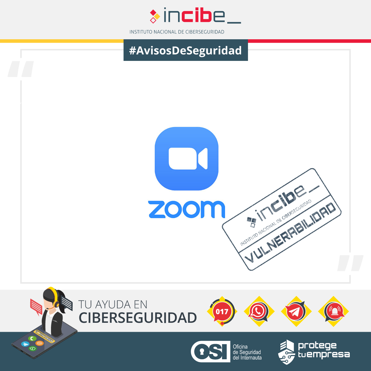 Logo Zoom con el marco y el sello de PtE