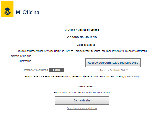 Aviso de seguridad 14/09/2020 - Redirección a página legítima Correos