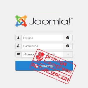 Imagen que muestra el inicio de sesión de Joomla!