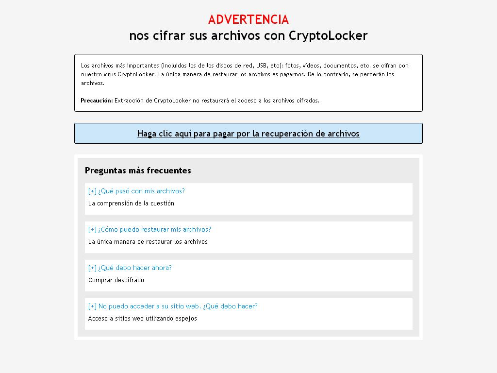 Mensaje de suplantación a correos: Ejecución de malware solicitando un recate