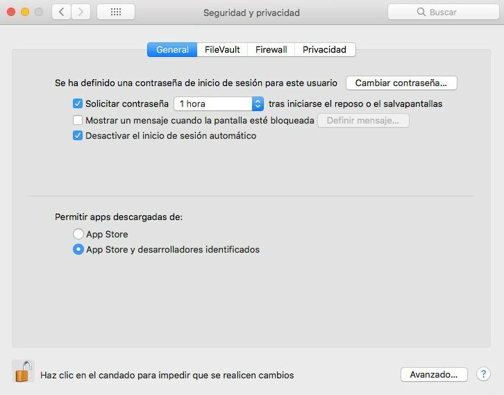 Ajustes > Seguridad y privacidad > App Store o App Store y desarrolladores identificados