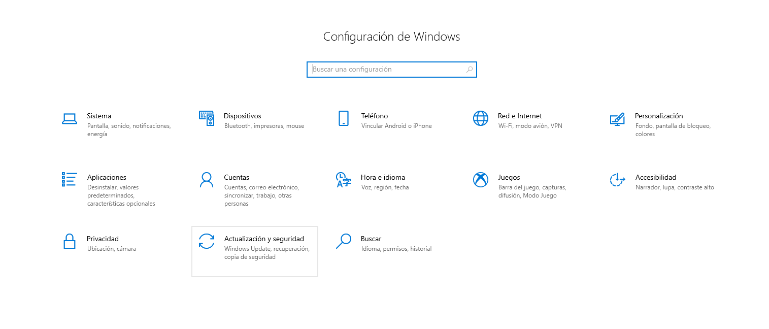 Configuración de Windows