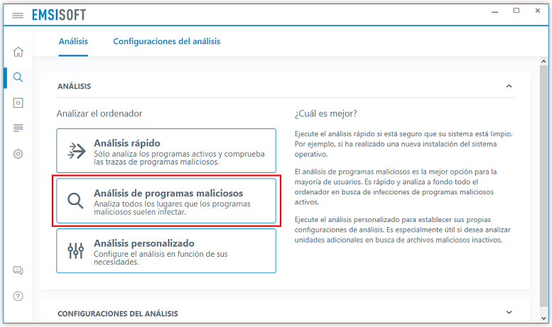 Emsisoft - análisis de programas maliciosos