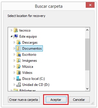 Recuva - aceptar