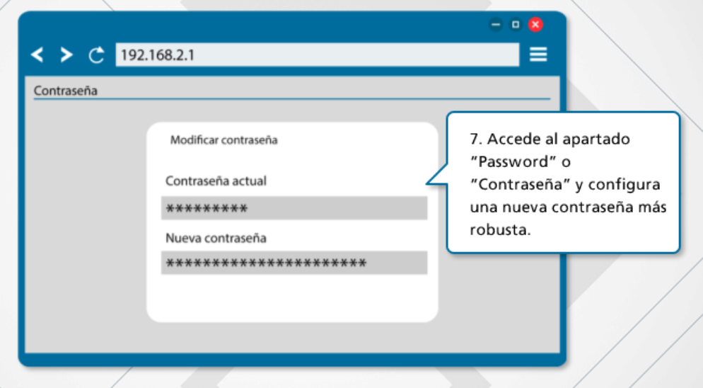 Cambia la contraseña del router