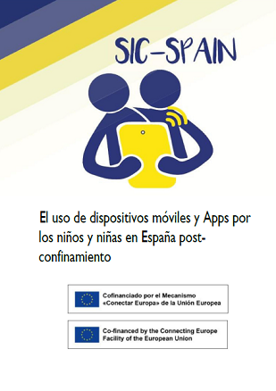 Portada del informe el uso de dispositivos móviles y Apps por los niños y niñas en España post-confinamiento