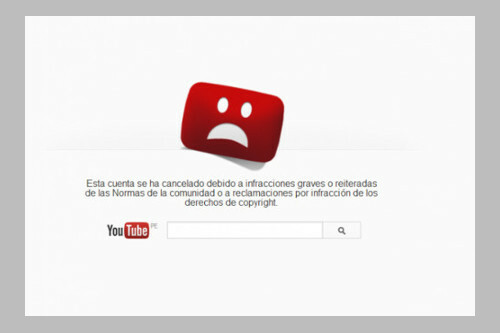 Cuenta bloqueada en YouTube