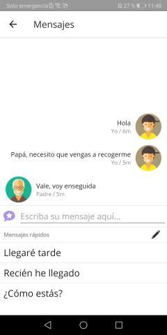 captura de pantalla | Chat en android