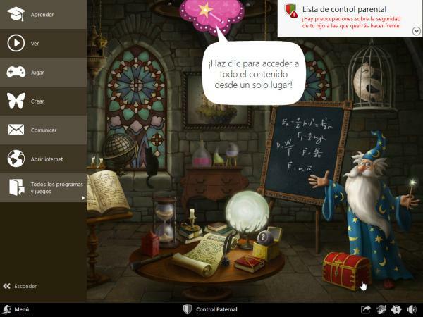 Lista de control parental Magic Desktop