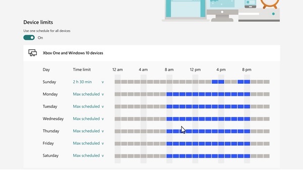 Control familiar de Microsoft