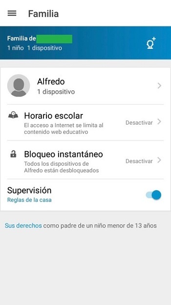 Norton Family – Configuración del dispositivo del adulto y alta del perfil del menor: