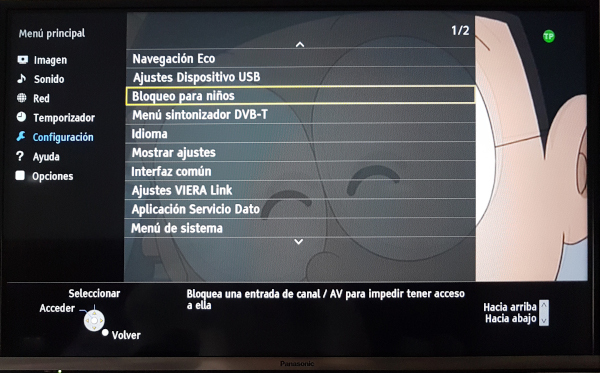 Opciones de control parental en Smart TV de Panasonic