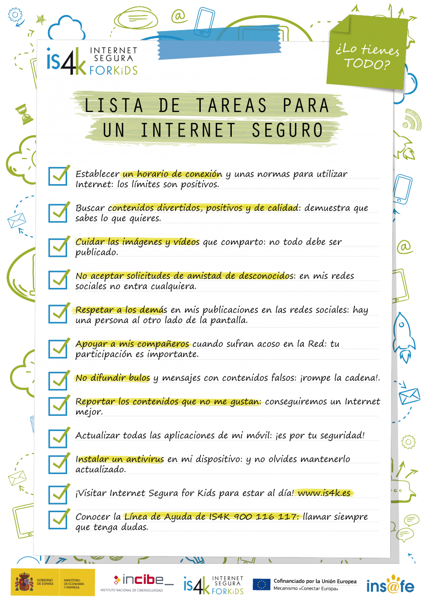 Tareas para un Internet seguro, ¿lo tienes todo?