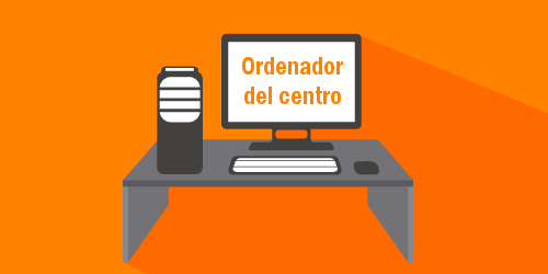 Equipo del aula de informática del centro educativo