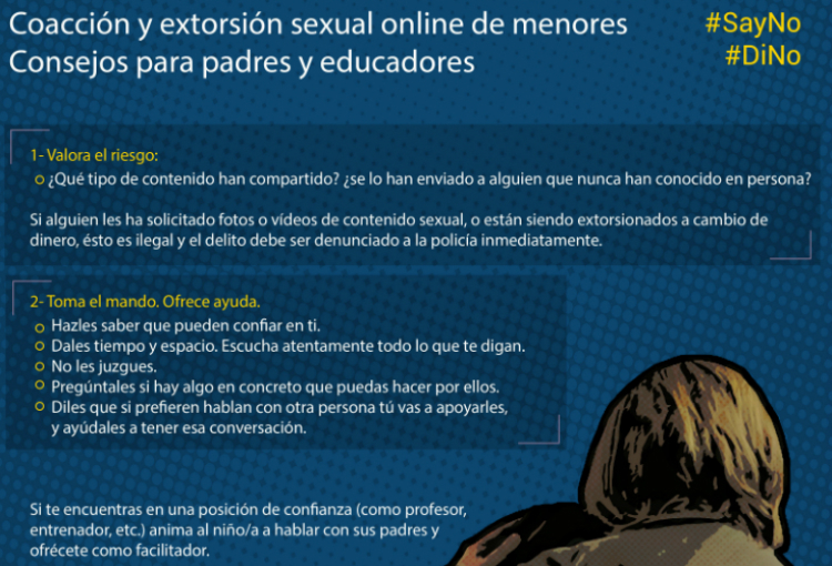 Coacción y extorsión sexual online de menores. Consejos para padres y educadores