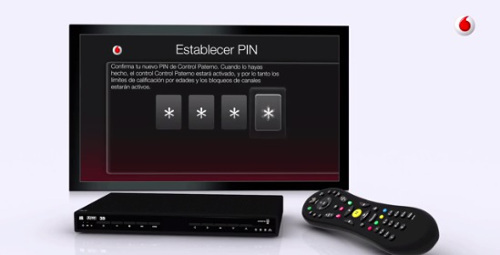 Configuración de código PIN en Vodafone TV