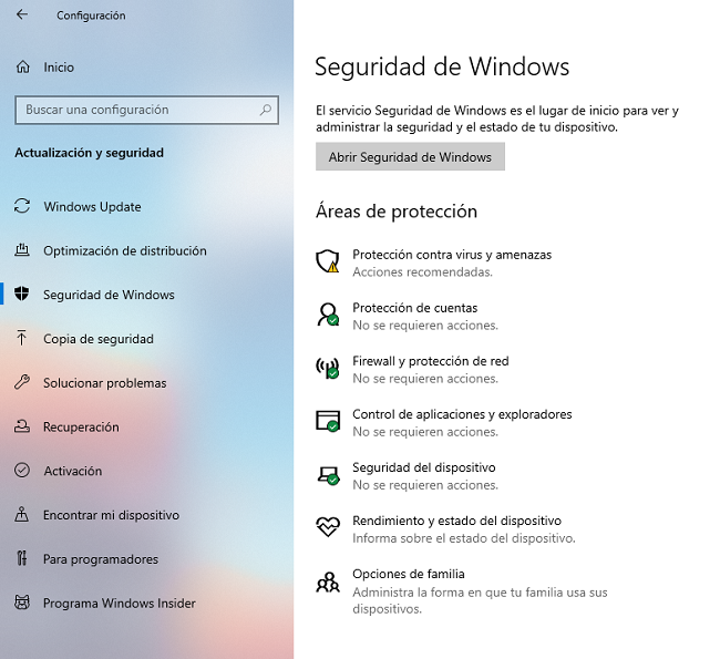 Imagen seguridad Windows