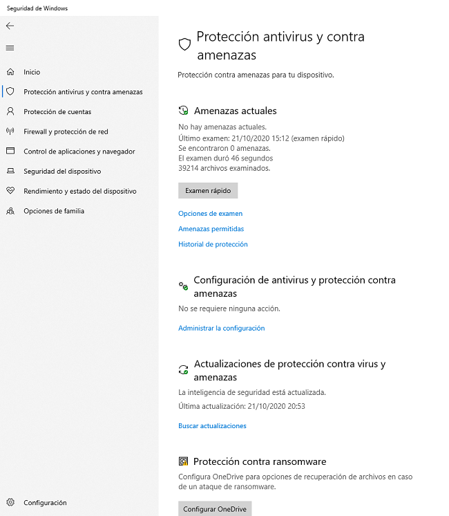 Imagen protección contra virus y amenazas