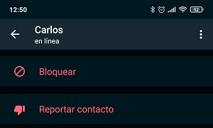 Imagen Bloquear o Reportar contacto