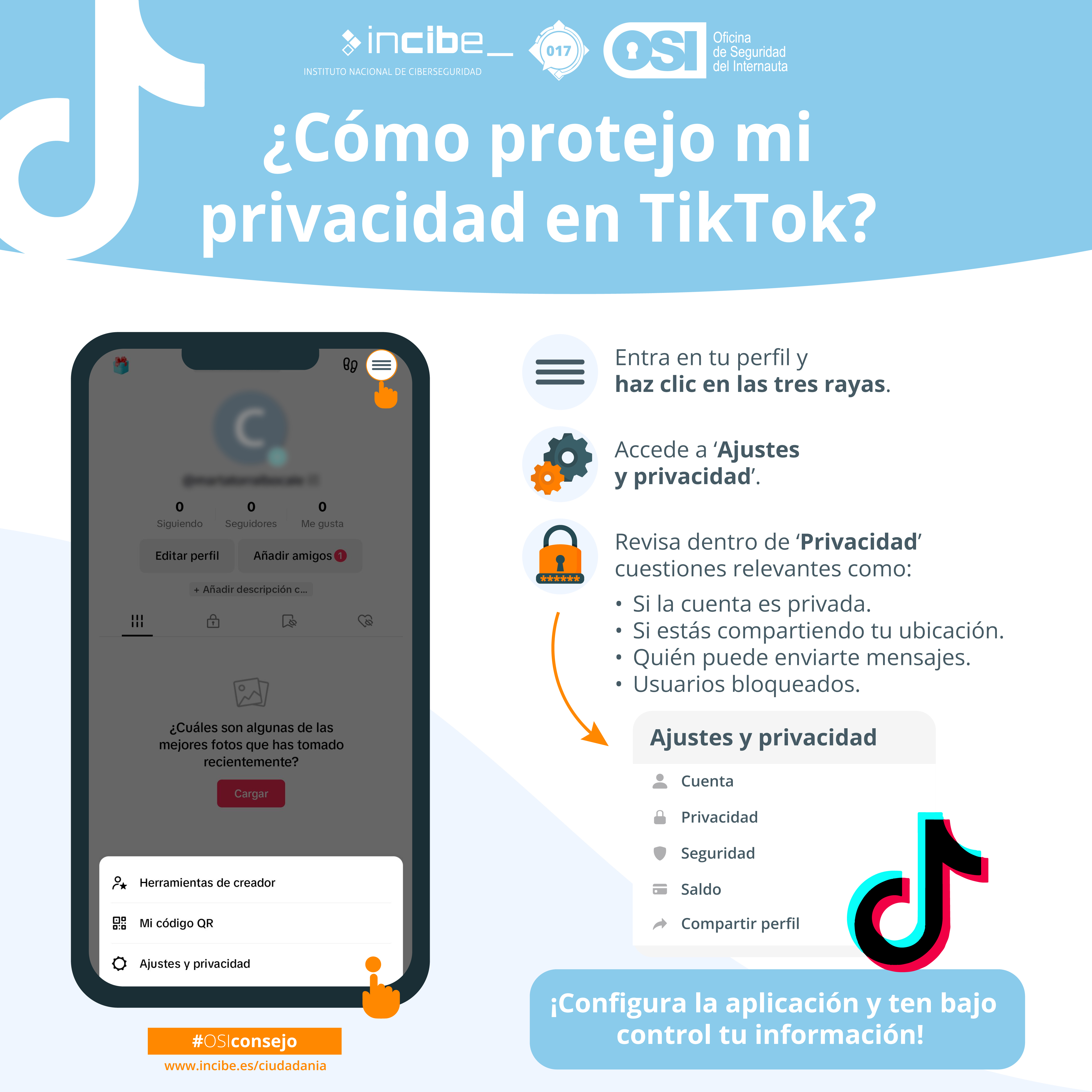 ¿Cómo proteger mi privacidad en TikTok?