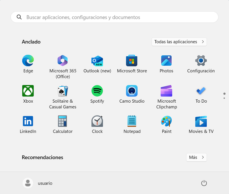 Abrir menú configuración Windows 10