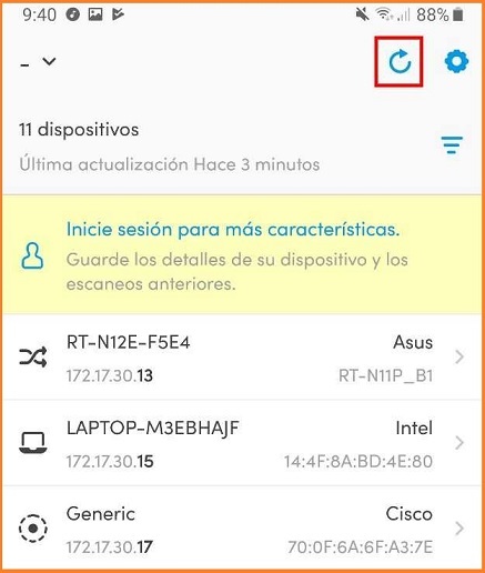 FING - Detección de dispositivos conectados a la red