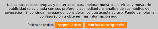 Mensaje cookies acceso página OSI