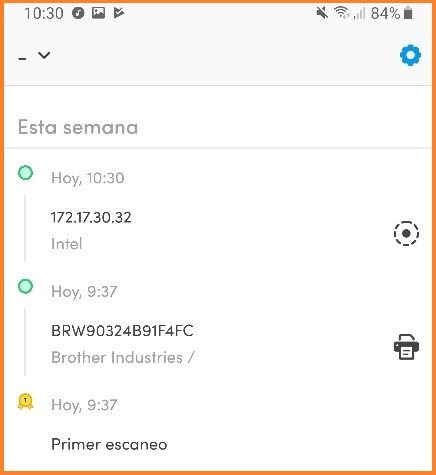 FING - Historial de eventos