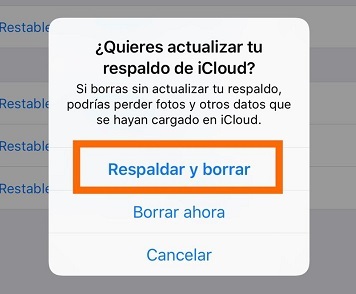 Cómo borrar el dispositivo de forma segura sin perder información en iPhone