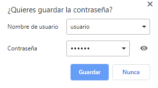 Cómo guardar credenciales de acceso en el navegador