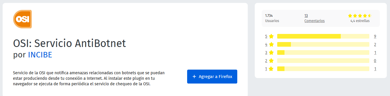 Ejemplo de instalación de un complemento en Mozilla Firefox