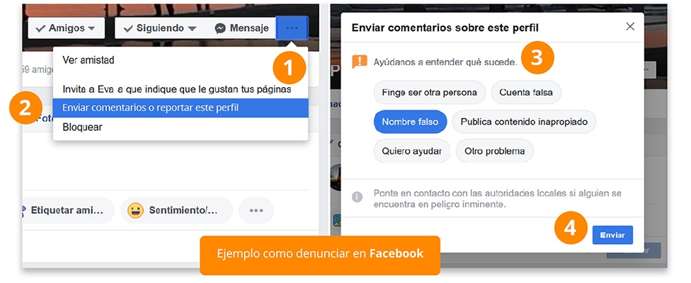 Blog OSI - Ejemplo como denunciar en Facebook