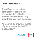Permitir conexión VPN