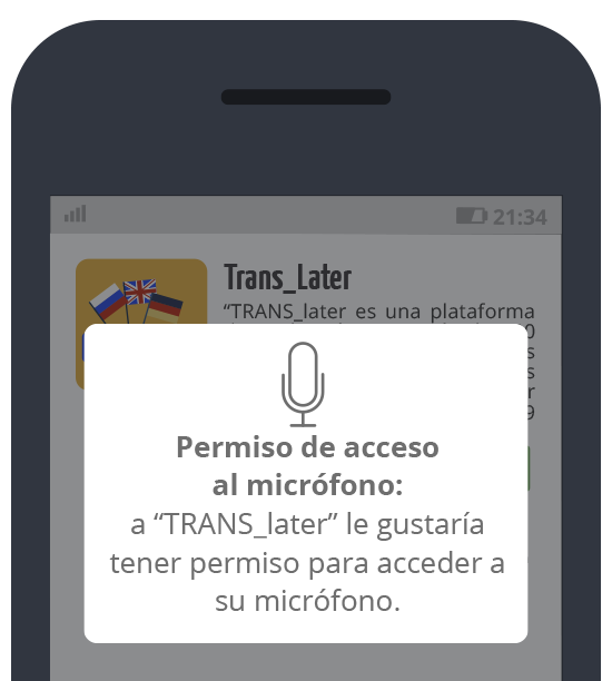 Trans_Later: Petición confirmación de acceso al micrófono