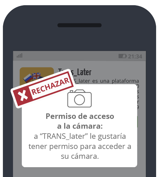 Trans_Later: rechazar acceso a la cámara