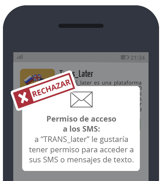 Trans_Later: Rechazar acceso a los SMS