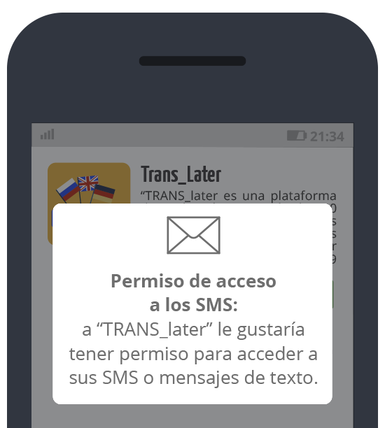 Trans_Later: Petición confirmación de acceso a los SMS