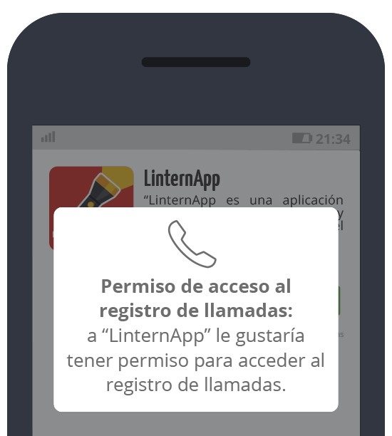 LinternApp: Petición confirmación de acceso al registro de llamadas